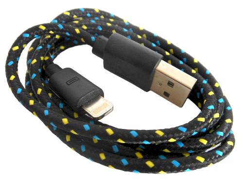 Cable Plano Iphone 5 Ipad Mini Usb Datos O Carga En Colores